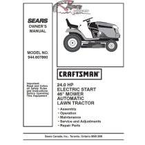 944.607860 Manuel de pièces tracteur Craftsman