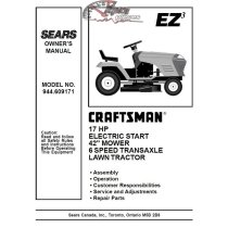 944.609171 Craftsman Parts Manual