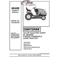 944.609182 Manuel de pièces tracteur Craftsman