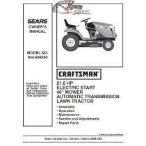 944.609260 Manuel de pièces tracteur Craftsman