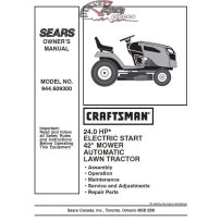 944.609300 Manuel de pièces tracteur Craftsman