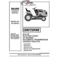 944.609310 Manuel de pièces tracteur Craftsman