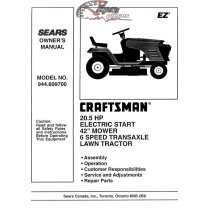 944.609700 Craftsman Parts Manual