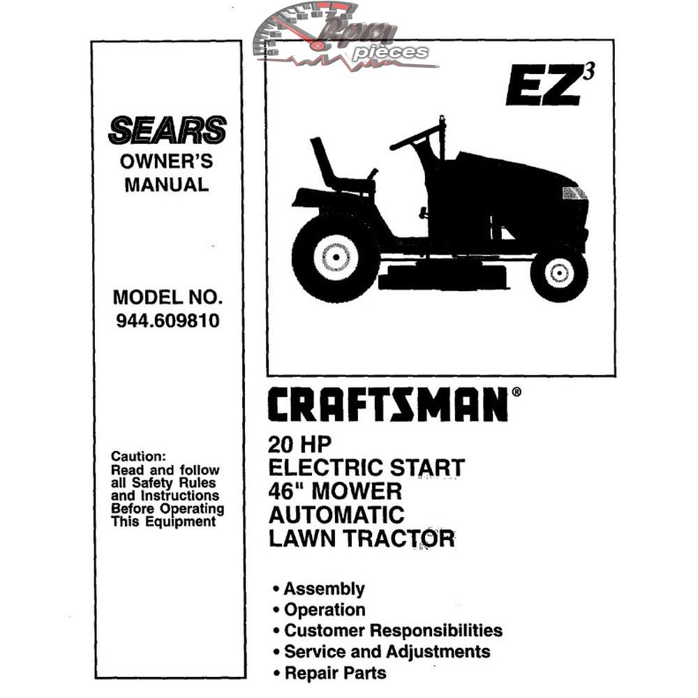 944.609810 Craftsman Parts Manual