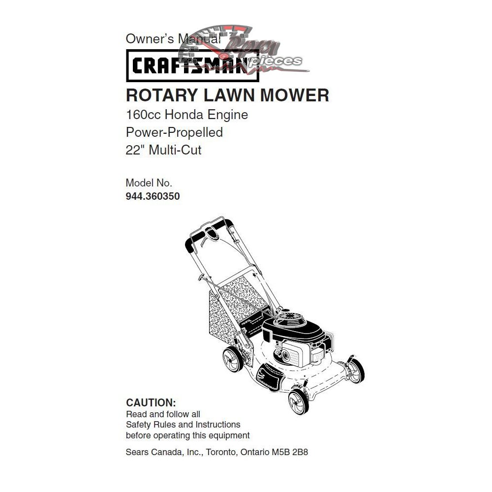 944.360350 Craftsman Parts Manual