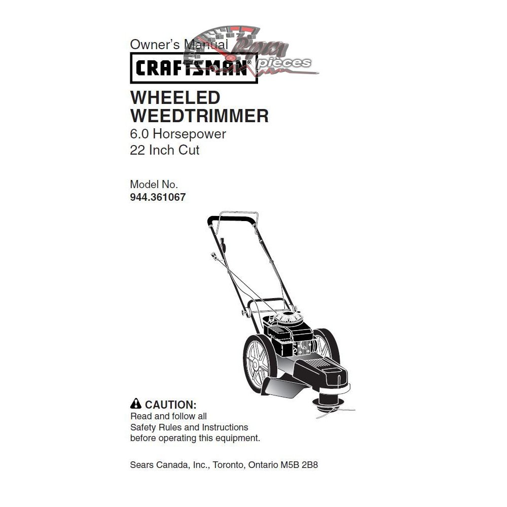 944.361067 Craftsman Parts Manual