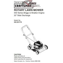 944.361170 Craftsman Parts Manual
