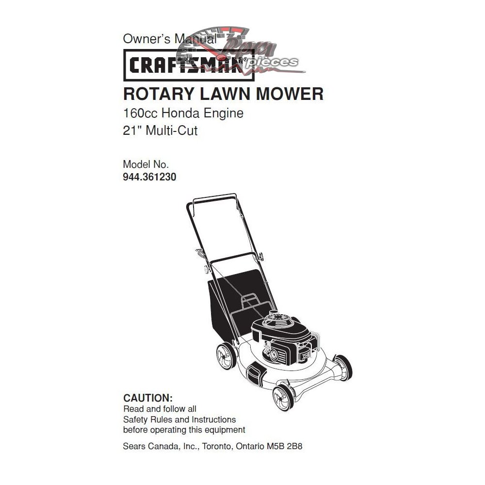 944.361230 Craftsman Parts Manual