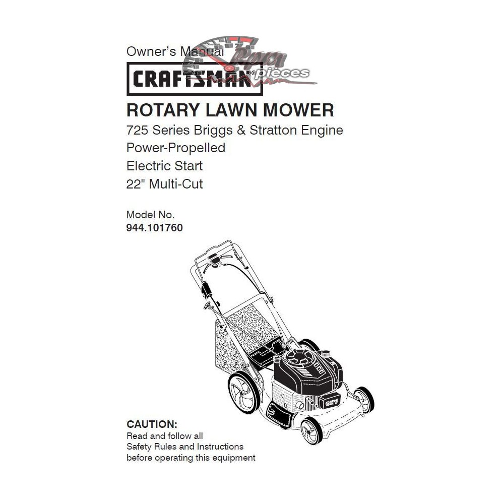 944.101760 Craftsman Parts Manual