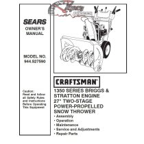 944.527590 Snowblower Craftsman Parts Manual