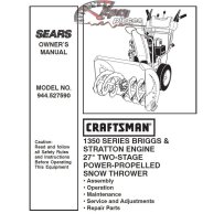 944.527590 Snowblower Craftsman Parts Manual