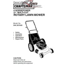 944.361640 Craftsman Parts Manual