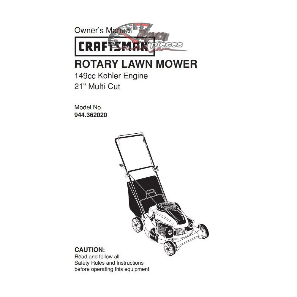 944.362020 Craftsman Parts Manual