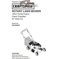 944.362070 Craftsman Parts Manual
