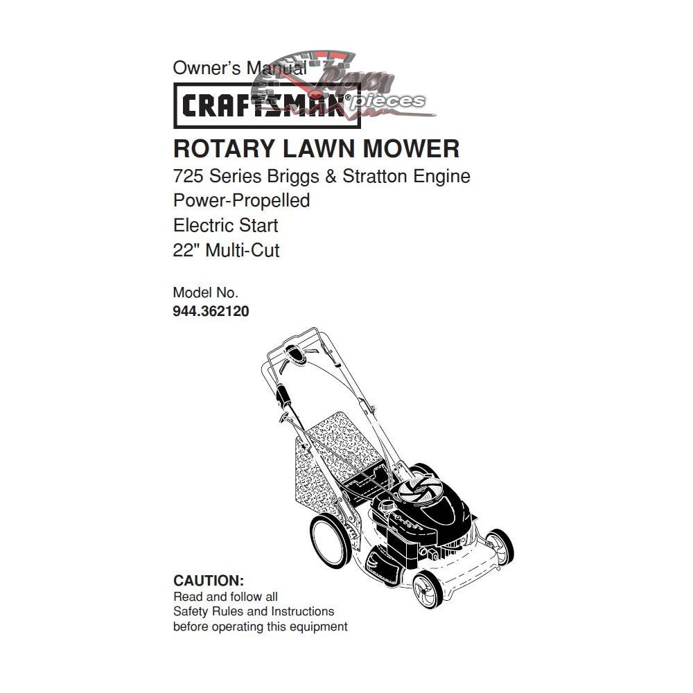 944.362120 Craftsman Parts Manual