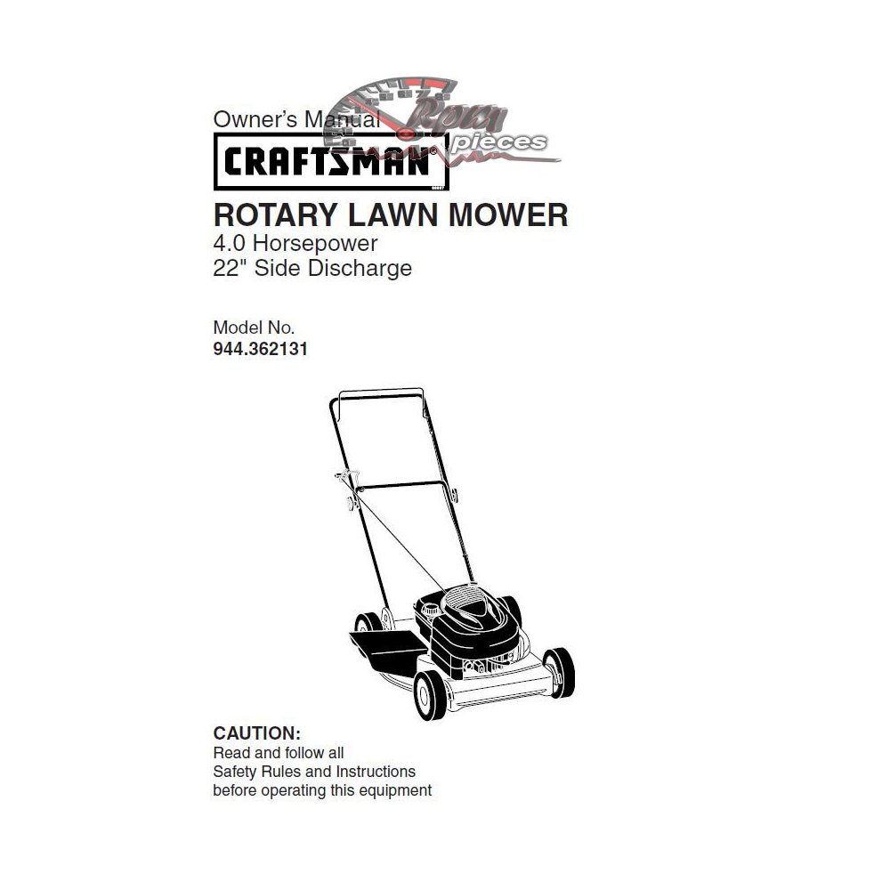 944.362131 Craftsman Parts Manual