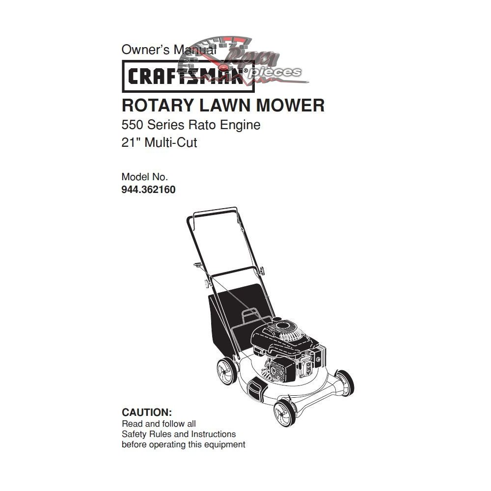 944.362160 Craftsman Parts Manual