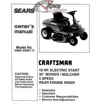 C950-60901-0 Manuel de pièces tracteur Craftsman