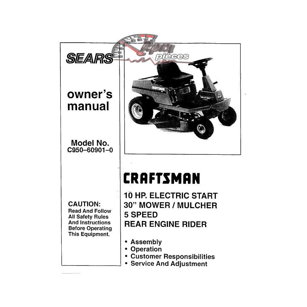 C950-60901-0 – Craftsman Parts Manual