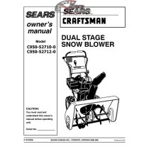 C950-52710-0 Snowblower Craftsman Parts Manual